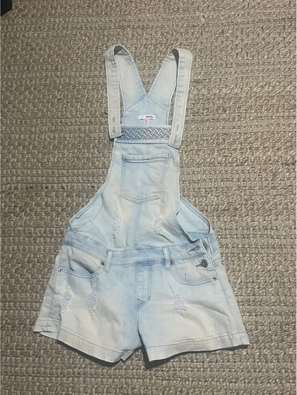 Bongo denim short overalls